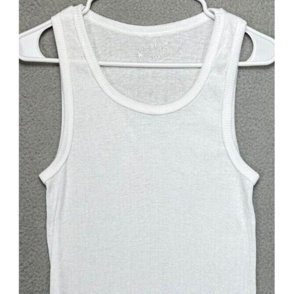 Spyder Shirt Adult Medium White Muscle Tank Top Sleeveless Logo Crew Neck Mens